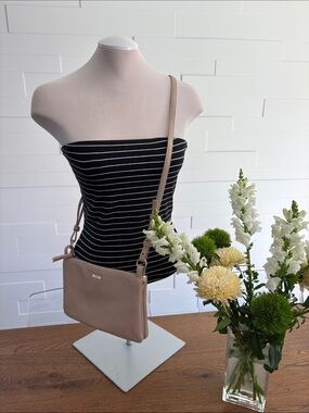 Mango Beige Crossbody Shoulder Bag - Women's Everyday Purse
